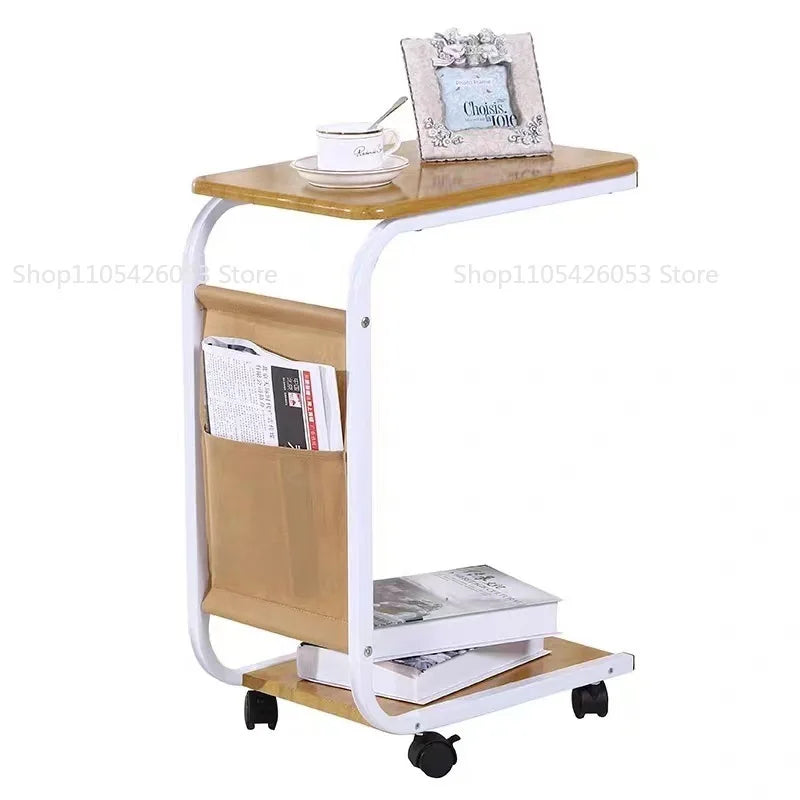 Side Table Mobile Coffee Table Tea Table Simple Small Mini Corner Small Square Sofa Side Computer