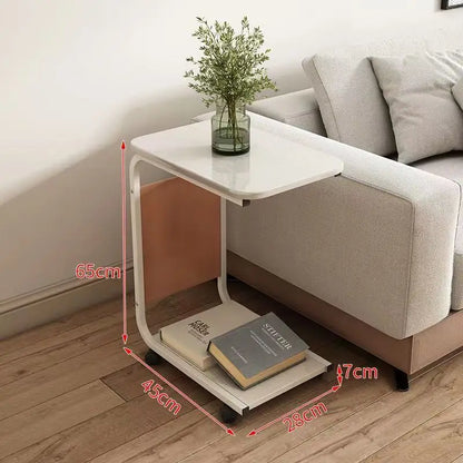 Side Table Mobile Coffee Table Tea Table Simple Small Mini Corner Small Square Sofa Side Computer
