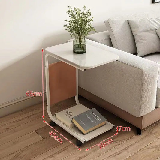 Side Table Mobile Coffee Table Tea Table Simple Small Mini Corner Small Square Sofa Side Computer