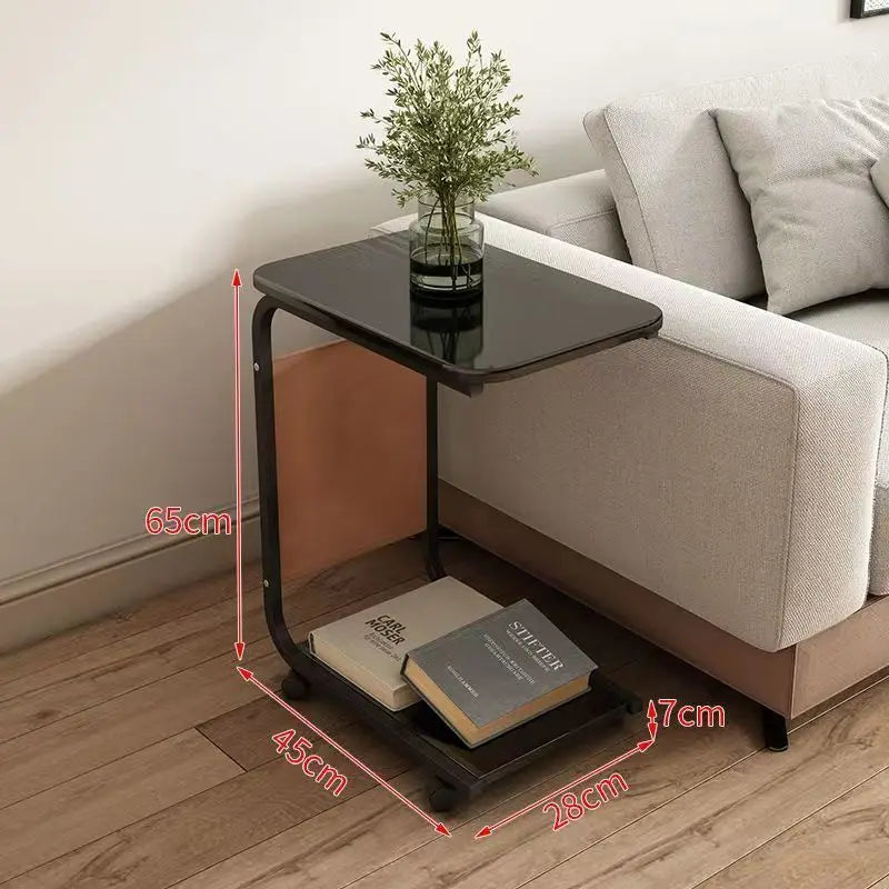 Side Table Mobile Coffee Table Tea Table Simple Small Mini Corner Small Square Sofa Side Computer