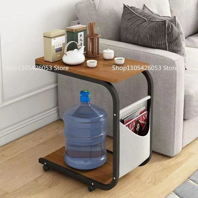 Side Table Mobile Coffee Table Tea Table Simple Small Mini Corner Small Square Sofa Side Computer