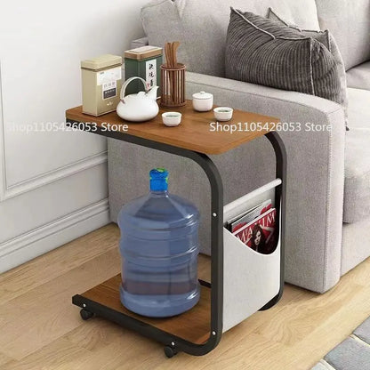 Side Table Mobile Coffee Table Tea Table Simple Small Mini Corner Small Square Sofa Side Computer