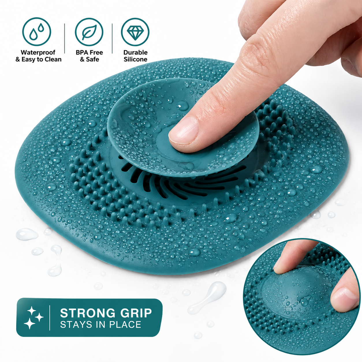 ClogStop™ Silicone Hair Catcher
