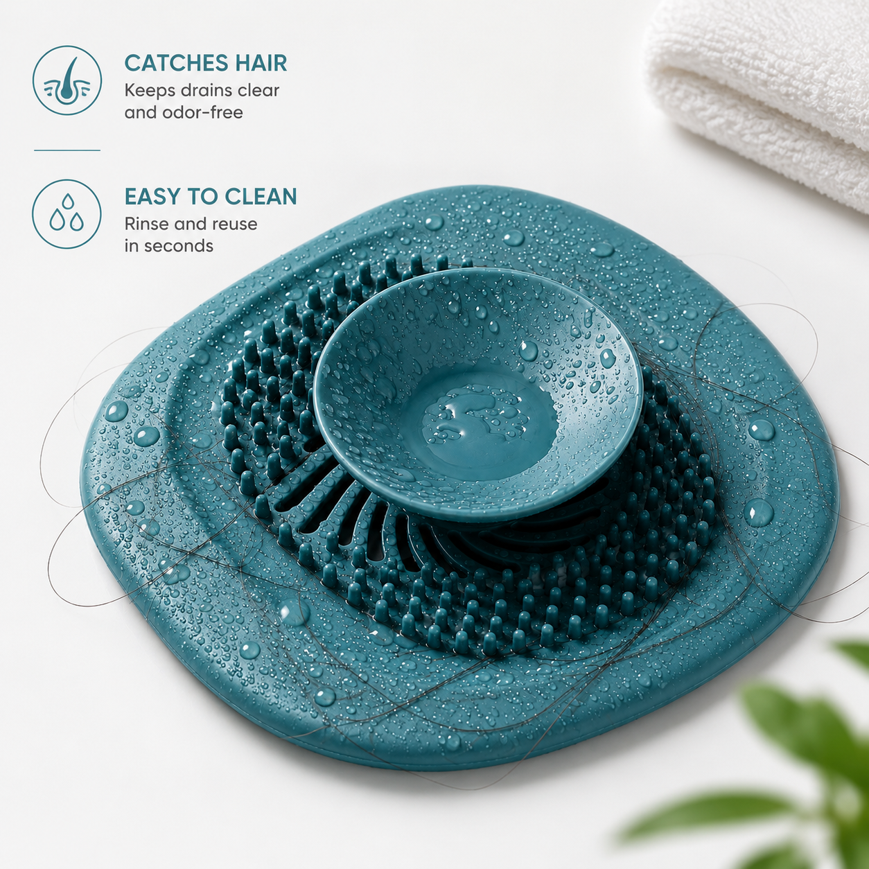 ClogStop™ Silicone Hair Catcher