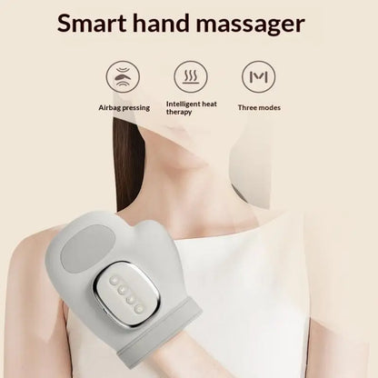 Cordless Hand Massager with Airbag Compression Pain Relief for Finger Joint and Wrist Palm Massage