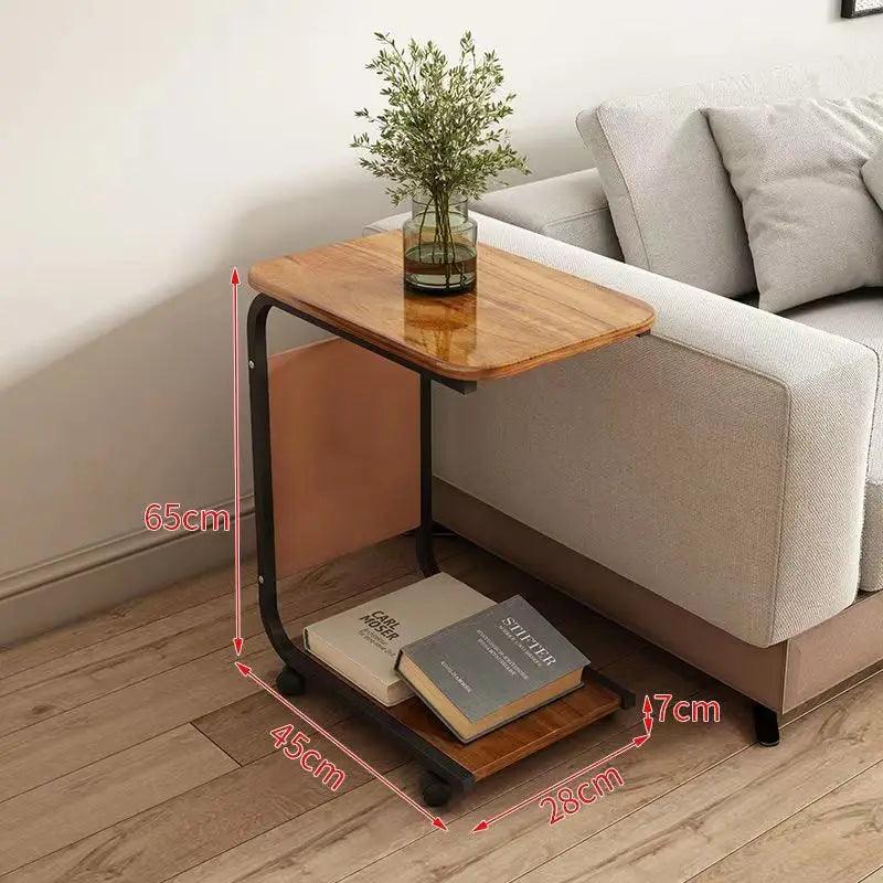 Side Table Mobile Coffee Table Tea Table Simple Small Mini Corner Small Square Sofa Side Computer